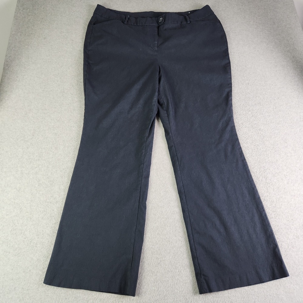 Lane Bryant Pants Women's 24R Navy Blue Stretch Career Professional Wide Leg